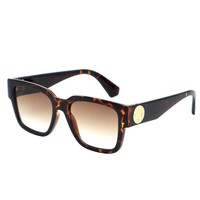 Lunettes de soleil pour femmes UV400 de haute qualité, personnalisées, surdimensionnées, rétro, carrées, tendance, protectrices, 2024
