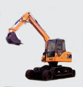 Excavatrice sur chenilles à roues certifiée CE 9 tonnes X9 haute efficacité bon moteur National 3 roulements de boîte de vitesses de pompe à godet d'occasion - Product Image 1