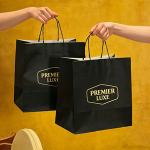 Wholesale Compostable Flat Handle <b>Paper</b> Shopping <b>Bags</b> - Product Image 5