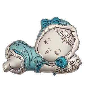 BLAZON Décoration murale décorative « Petit garçon avec hochet » 38x29mm pour chambre de bébé et d'enfant - Product Image 1