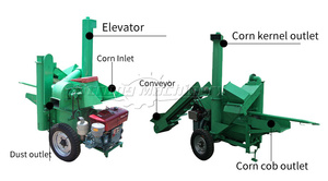 Avec convoyeur pliable Batteuse automatique de maïs en épi batteuse diesel de maïs décortiqueuse de maïs pricea - Product Image 5