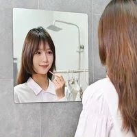 Feuille de miroir flexible personnalisée, autocollante, amovible, pour la décoration de la maison