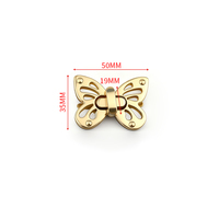 Fourniture en stock en alliage de zinc papillon torsion tour serrure poche boucle sac à main fermoir fermeture matériel accessoires pour sac