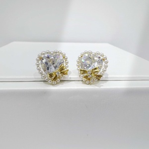 custom plata 925 sterling <b>silver</b> Butterfly pearl <b>stud</b> <b>earring</b> 14k gold plated wedding bridal western elegant <b>earrings</b> for women - Product Image 3