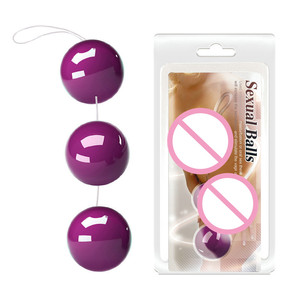 Púrpura 3 bolas <span class=keywords><strong>Vagina</strong></span> estrechamiento suave Kegel bola adultos juguetes sexuales para masturbación femenina masajeador <span class=keywords><strong>Vagina</strong></span> mancuernas bolas - Product Image 1
