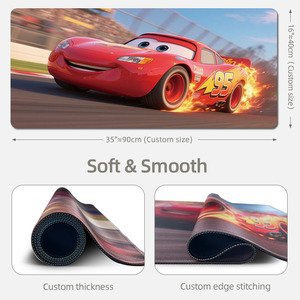 Personnalisé voiture Anime dessin animé caoutchouc souple jeu <span class=keywords><strong>bon</strong></span> bord cousu tapis de <span class=keywords><strong>souris</strong></span> en caoutchouc étanche pour le bureau ou l'utilisation de jeux - Product Image 6