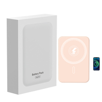 Batería Externa Magnética de 5000/10000 mAh, Cargador Portátil Inalámbrico para iPhone