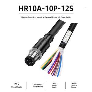 Fabrik M12 12-poliger A-Typ Wasserdichter Steckverbinder Luftfahrtstecker Männlich und Weiblich Industriekamera-Netzwerkkabel - Product Image 6