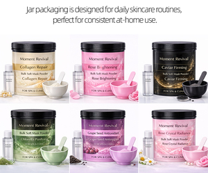 ชุดผงมาส์กหน้า OEM 7 สูตร คอลลาเจน คาเวียร์ กุหลาบ คลอเรลล่า องุ่น คาโมมายล์ ผงมาส์กแห้งสำหรับทำพอกหน้า รับผลิตแบรนด์ส่วนตัว ขายส่ง - Product Image 4