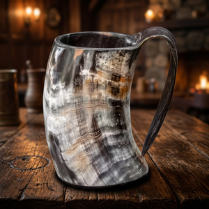 Verre à boire artisanal moderne en corne de buffle naturelle, avec bordure en laiton, écologique, durable, imperméable, décoration d'intérieur, cadeau de mariage - Product Image 5