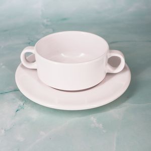 Ensemble de tasses à café en mélamine blanche au design populaire, poignée bon marché, réutilisable, en <span class=keywords><strong>plastique</strong></span>, avec soucoupe en céramique, vente en gros d'usine, <span class=keywords><strong>vaisselle</strong></span> pour la maison - Product Image 1