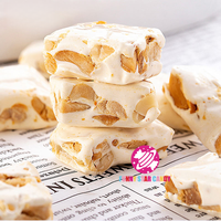 Vente en gros Bonbons nougat à l'arachide Bonbons emballage individuel en-cas chinois personnalisés Bonbons mous à mâcher au lait d'arachide