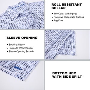 OEM 91% Polyester 9% Spandex Tissu élastique doux et respirant Polo de golf en élasthanne à manches courtes Logo personnalisé - Product Image 6