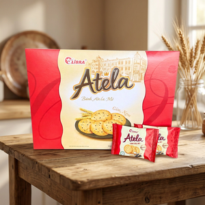Biscuits au sésame Libra Atela fabriqués au Vietnam, boîte de 342g, emballage ODM, service OEM, échantillon gratuit offert - Product Image 1