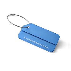 Étiquettes de bagages rectangulaires bleu ciel personnalisées avec logo sur mesure, qualité supérieure, vente en gros - Product Image 2