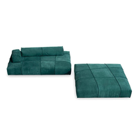 Nouveau canapé modulaire en tissu écologique de forme carrée pour appartement et hall d'hôtel, design moderne du milieu du siècle, mobilier de salon