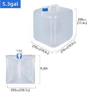 Seau pliable recyclable de 20 litres sans BPA pour le camping en plein air Pichet pliable pour le stockage de l'<span class=keywords><strong>eau</strong></span> avec <span class=keywords><strong>robinet</strong></span> - Product Image 4