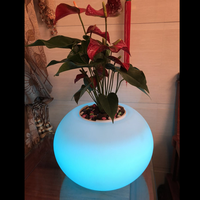 Vase lumineux LED pour patio et jardin, en plastique, rechargeable, lavable, réutilisable, amovible, changeant de couleur RGB, écologique