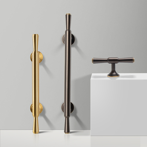 Französischer Messing bronze griff Doppel loch Kleider schrank Schrank tür Schublade Gold Messing griff - Product Image 4