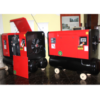 Compresseur à vis VSD à double réservoir d'air 15 KW à économie d'énergie 16 bars 2200 tr/min tout-en-un pour machine de découpe laser