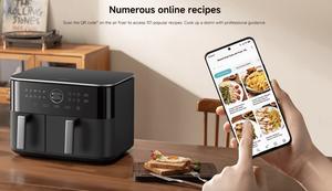 Freidora de Aire <span class=keywords><strong>Xiaomi</strong></span> de Doble Zona, 10L, Cocción Inteligente, Alta Potencia, Recordatorios de Volteo, Nueve Modos Preestablecidos - Product Image 5