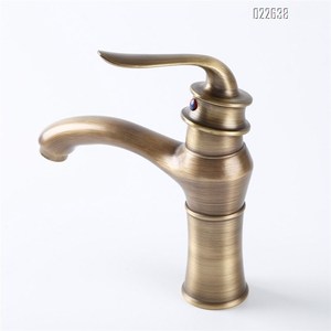 European <strong>Old</strong> Fashioned Style Antique Brass Water Tap Copper Single Handle <strong>Bathroom</strong> Wash Basin <strong>Faucet</strong>