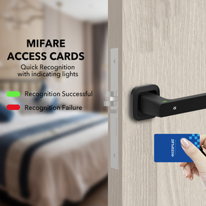 R6 Single Handle Design Small Occupation Hotel Lock Rfid Card Emergency Unlocking Hotel <b>Door</b> Lock HT-R6 Smart Handle Lock Fatory - Product Image 2