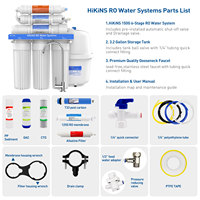 150GPD Filtration pour toute la maison Filtre à eau UV à flux direct de Taiwan Purificateur d'eau domestique Filtro EAU Système Agua RO et purificateur d'eau