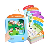 Nouvelle tablette d'apprentissage pour enfants personnalisée, matériau ABS, plusieurs cartes flash, jouet éducatif Montessori, capteur tactile, sons