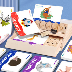 Juguetes de bloques a juego más vendidos, letras en inglés, <span class=keywords><strong>palabras</strong></span> de ortografía, caja mágica de madera, educación temprana para niños y niñas, CE CPC - Product Image 6