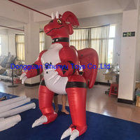 Costume de dragon rouge en PVC souple gonflable personnalisé au prix d'usine pour la vente