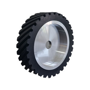 Tafu 200x50mm Mola Diamantata in Gomma Nera Resistente all'Usura Shore353 per Levigatrice a Nastro - Product Image 3