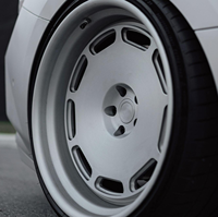 Velg Mobil Penumpang 2-Piece Alloy Forged Rims Deep Lip dengan Finishing Brush Polish Chrome Silver untuk BMW M2 M4 Mercedes Benz G-Class