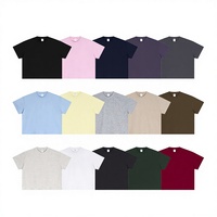 Kaos Pria Grosir Produsen, Kaos Pria Vintage Boxy Fit Crop Loose Fit 255g Katun Murni Tebal Polos