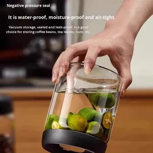 Contenitore Ermetico in <span class=keywords><strong>Vetro</strong></span> Trasparente per Conservazione Alimenti, Estrazione dell'Aria, per Caffè in Grani - Product Image 3