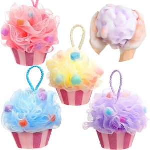 Éponge de bain exfoliante en forme de gâteau pour le corps, éponge de douche Loofah, éponge de bain pour bébé, vente en gros, mini - Product Image 1