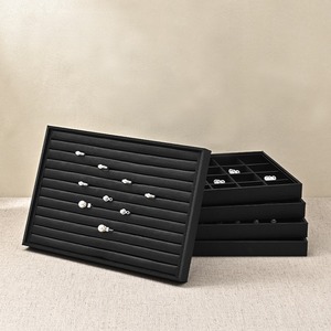 Custom High end jewelry display props jewelry trays Thai silk <b>rings</b> necklaces bracelets earrings display <b>plates</b> - Product Image 2