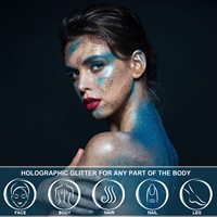 Poudre de paillettes holographiques argentées en polyester colorée en gros pour nail art et cheveux, en vrac, 1 kg