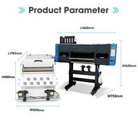 Digitale T-Shirt Textildruckmaschine Wärme-PET-Film DTF-Drucker mit Doppeltem 4720 Druckkopf
