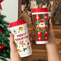 Mug Porselen Hadiah Natal dan Ulang Tahun Desain Kartun Lucu Cangkir Kopi & Air Souvenir Kantor dan Rumah Tangga Dari Cina
