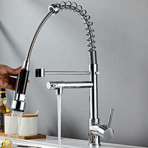 Torneira Com Mola Monocomando Duas Bicas De Bancada Miami - Product Image 2