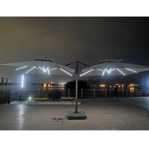 Sombrilla Romana de Doble Cabezal Única, Personalizable para Patio Exterior, Parasol de Aluminio de 3x3m con Luz LED para Restaurante - Product Image 6