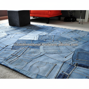 Tapis en Denim indien de qualité supérieure fait à la main - Product Image 1