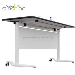 Gỗ rắn 2mm thép có thể gập lại bàn văn phòng 4 kích cỡ họp gấp 120/140cm hình chữ nhật nhân viên sinh viên đào tạo bảng - Product Image 3