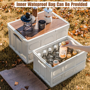 صندوق تخزين قابل للطي للتخييم في الهواء الطلق، منظم بلاستيكي صغير محمول، صندوق تخزين احتياطي للسيارة - Product Image 6
