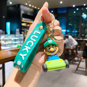 Llavero de Goma Promocional Personalizado Regalo de Dibujos Animados 3D PVC Anime <span class=keywords><strong>Super</strong></span> <span class=keywords><strong>Mario</strong></span> <span class=keywords><strong>Bros</strong></span> Llaveros Champiñón <span class=keywords><strong>Luigi</strong></span> Yoshi Anilla para Llaves - Product Image 6
