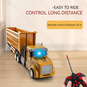 Camion-citerne détachable 1:32, véhicules d'ingénierie, semi-<span class=keywords><strong>remorque</strong></span> porte-conteneurs, camion électrique télécommandé avec lumières <span class=keywords><strong>LED</strong></span> - Product Image 3
