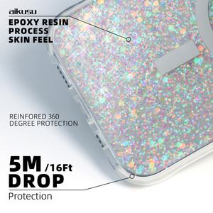 Funda de Teléfono Personalizada con Brillantina, TPU, PC, TPE, Anti-Amarillamiento, Magnética, Antigolpes, con Purpurina para iPhone 16 15 14 13 12 Pro Max - Product Image 4