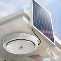 Lampe de Plafond Extérieure/Intérieure à LED de Haute Qualité, Luminaire de Plafond Solaire avec Télécommande