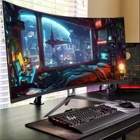 Frameless Curved 27 Inch IPS LED Gaming Monitor 120Hz Full HD DP New